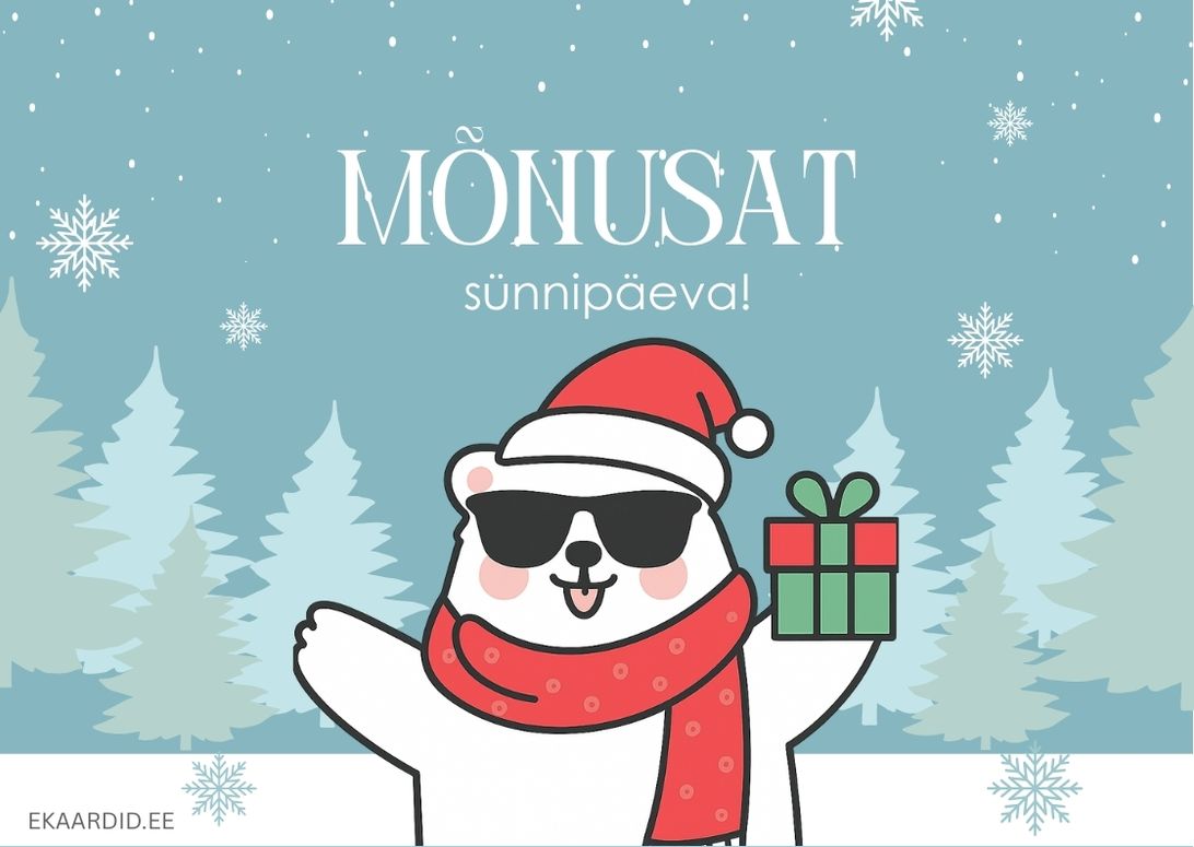 Mõnusat sünnipäeva karu päikeseprillidega