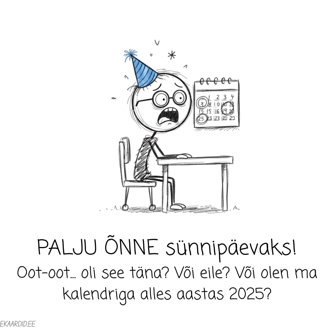 Huumorikas sünnipäevakaart - unustasin su sünnipäeva