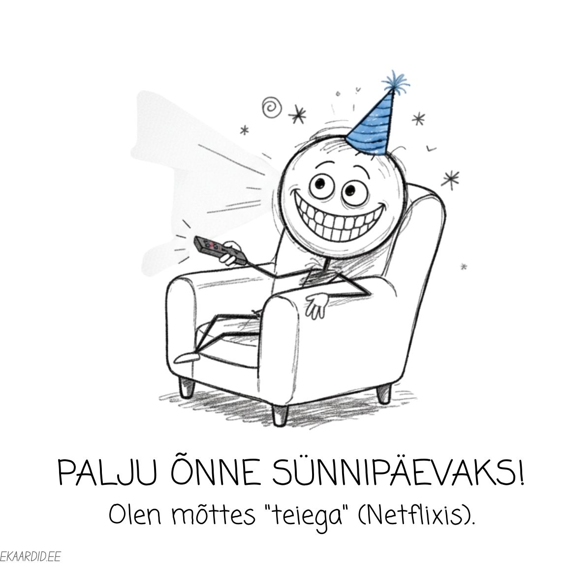 Naljakas sünnipäevakaart introverdi poolt