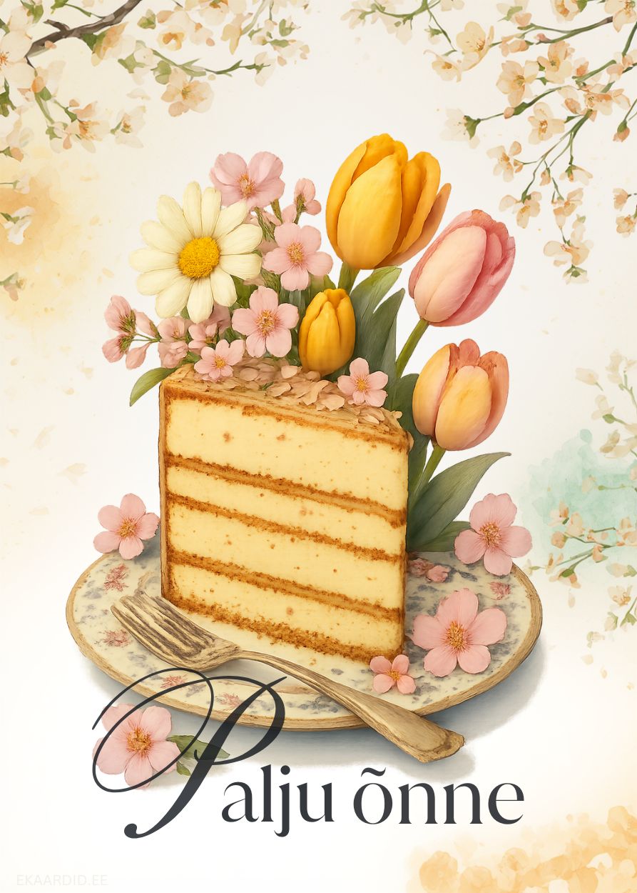 Sünnipäevatort tulbiõitega