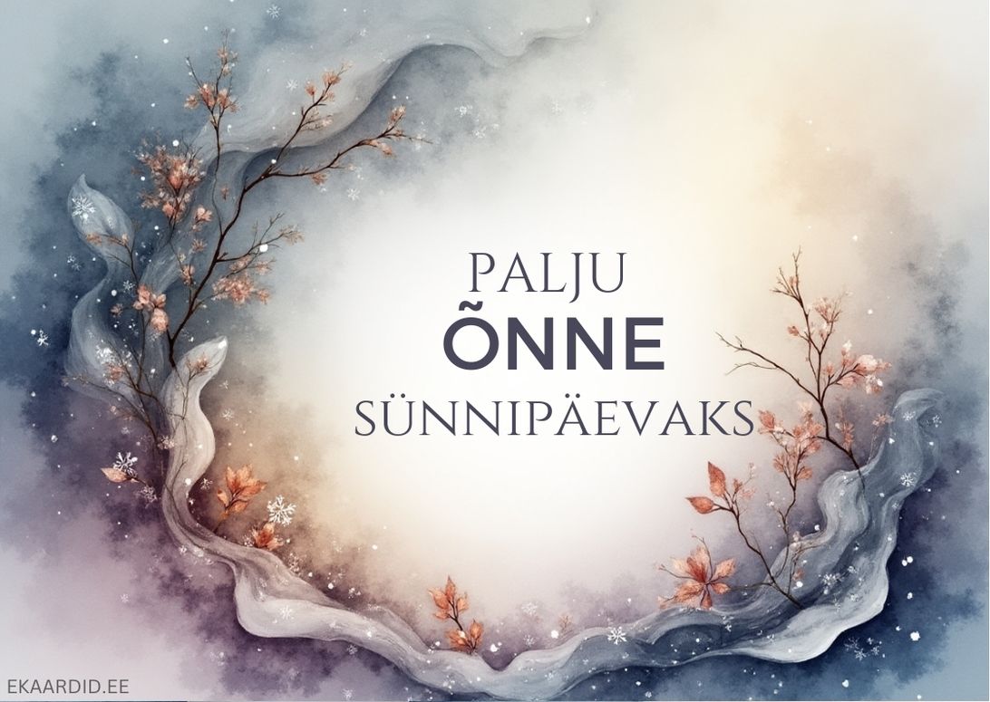 Talve-stiilis sünnipäevakaart