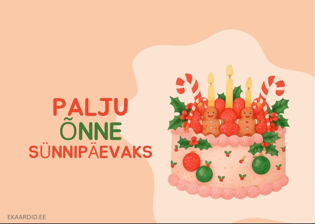 Piparkoogimehikestega sünnipäevatort