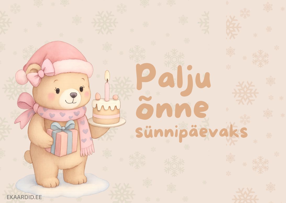 Palju õnne sünnipäevaks karuga jõulud