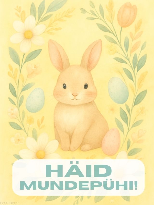 Lihavõttekaart jänkuga