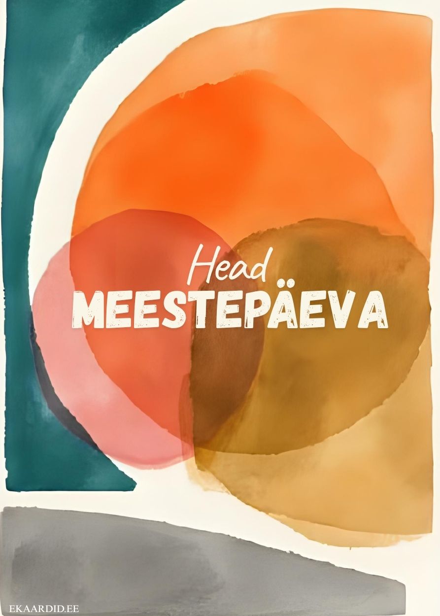 Abstraktne meestepäevakaart soojades toonides