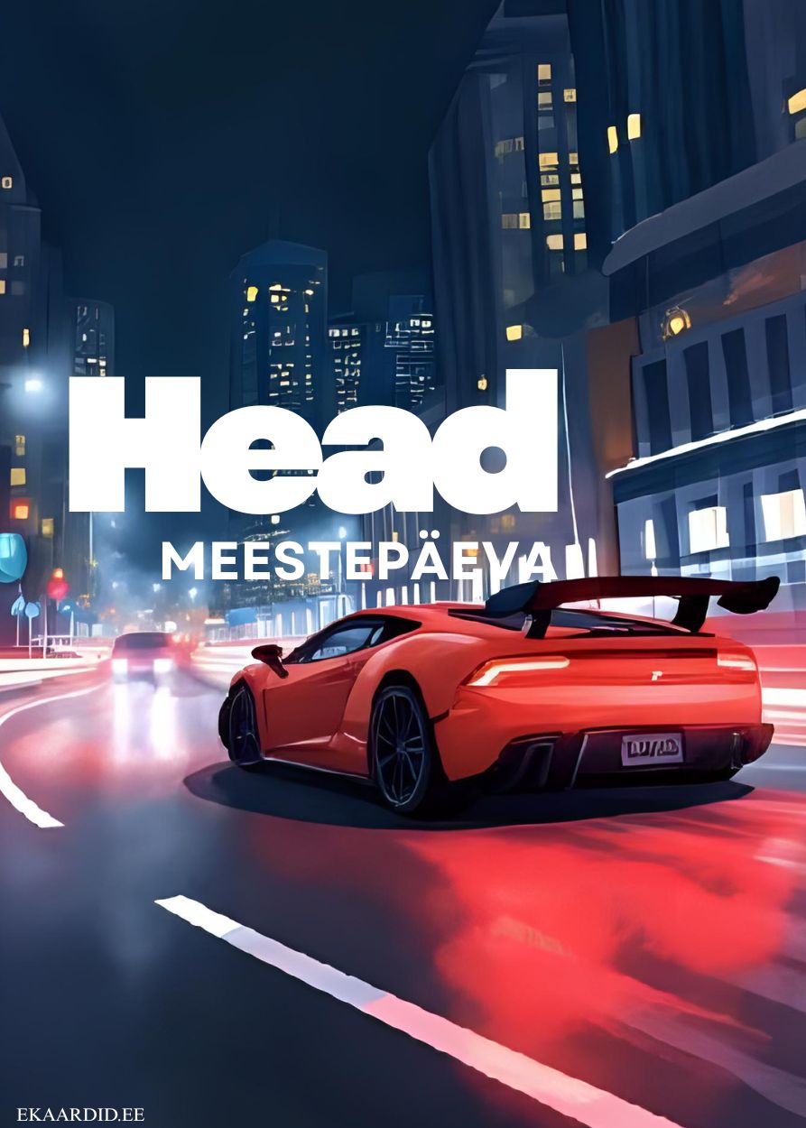 Vinge sportautoga meestepäevakaart