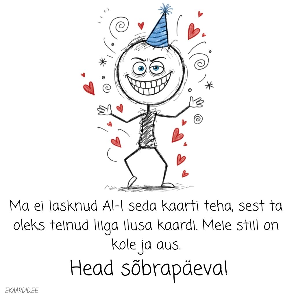 Naljakas sõbrapäevakaart krutskitega