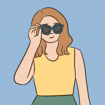 Naine päikeseprillidega - stiilne GIF kaart