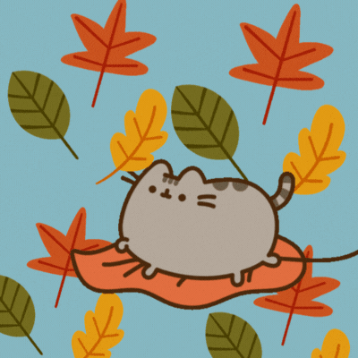 Sügisene Pusheen gif kaardid