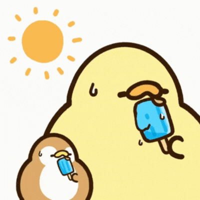 Suvine GIF sünnipäevakaart lindudega