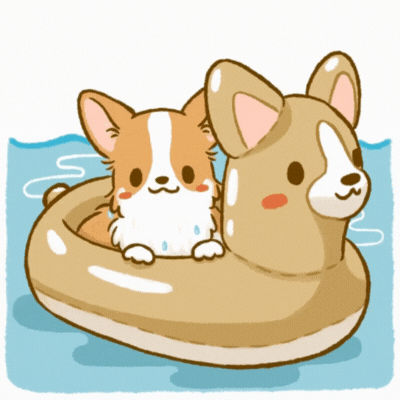 Suvine  GIF tervituskaart corgiga