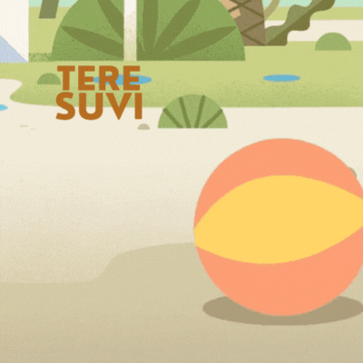 Suvine GIF tervituskaart rannateemal