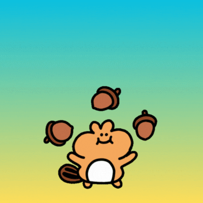 Tere sügis! Kaart armsa oravaga