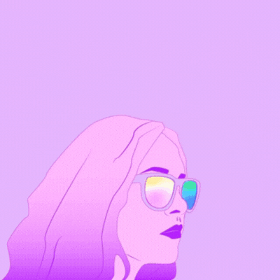 Tere Suvi! Lilla toonides tervituskaart GIF