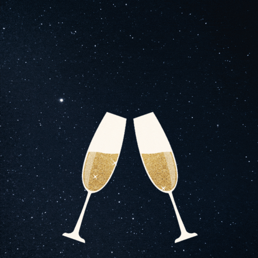 Aastavahetuse  GIF tervituskaardid sädelusega