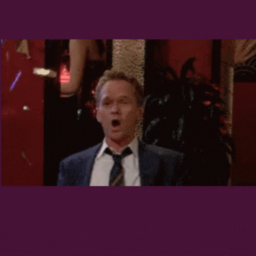 Uusaasta GIF: Üllatunud mees