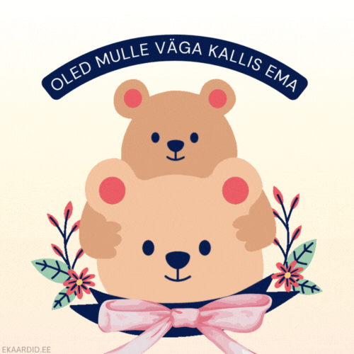 Karudega GIF emadepäevakaart