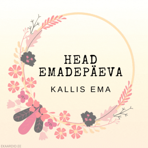 Lillepärjaga GIF emadepäevakaart