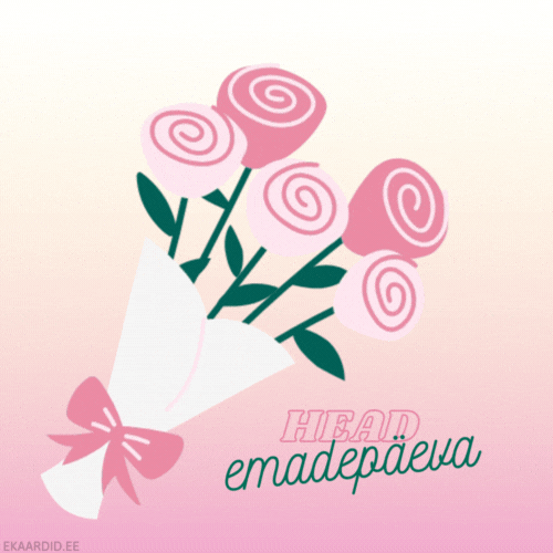 Roosidega GIF emadepäevakaart