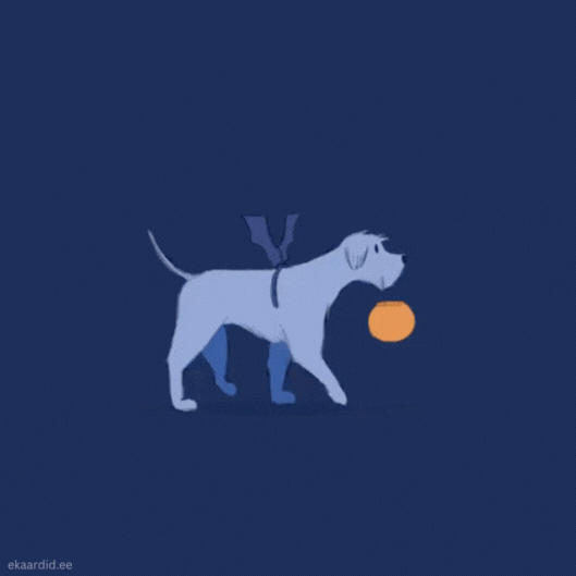 Halloweeni GIF koeraga kommiväärina