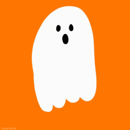 Halloweeni kummitus GIF kaart