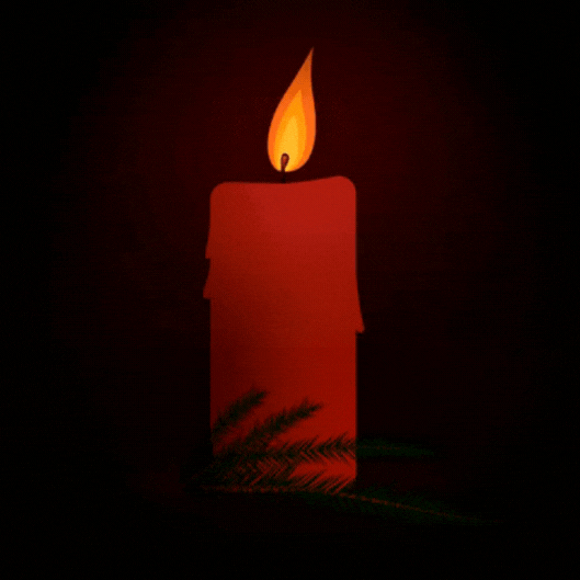 Jõuluküünal gif kaardil