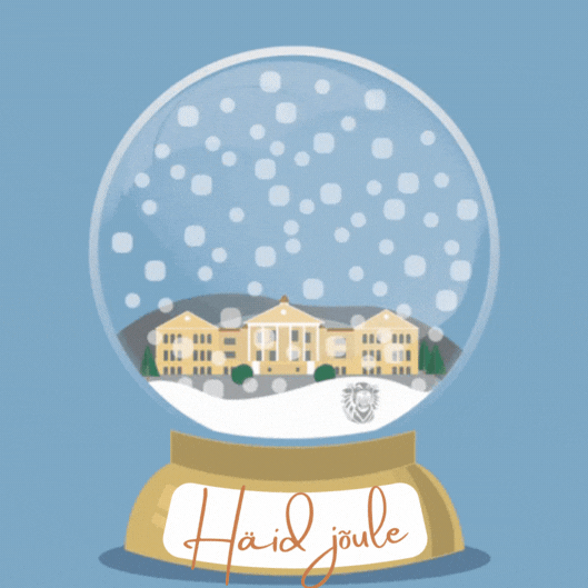 Lumepalliga GIF jõulukaart