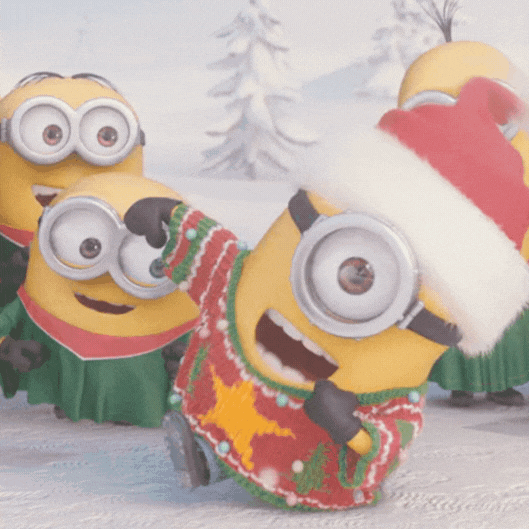 Minjonid soovivad rõõmsaid jõule GIF!