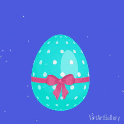 Animeeritud lihavõttemuna GIF-kaart