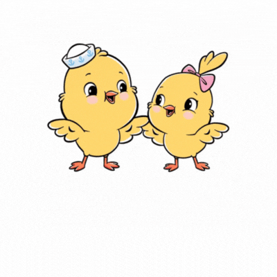 Lõbusad tibud soovivad häid GIF lihavõttepühi!