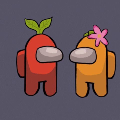 Among Us sõbrapäeva GIF kaart