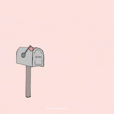 Animeeritud postkastiga GIF-kaart