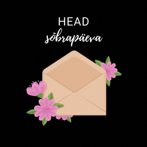 Sõbrapäeva GIF kaart lilledega