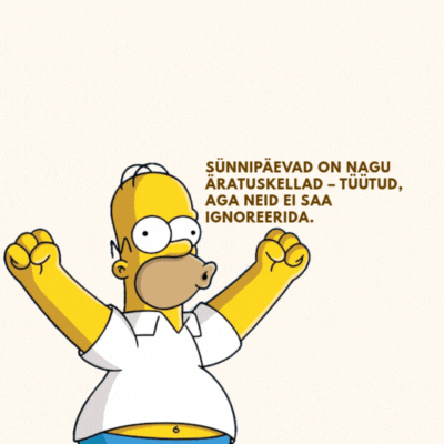 Humoorikas Simpsonite sünnipäevakaart GIF