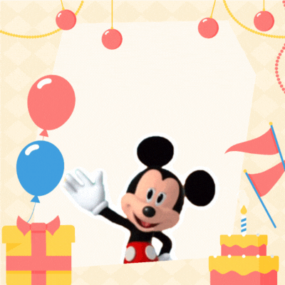 Mikimaus sünnipäevakaart GIF