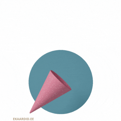 Sünnipäevakaart konfetiga GIF