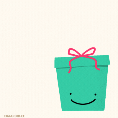 Sünnipäevakaart üllatusega GIF