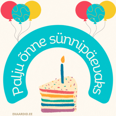 Vikerkaareline sünnipäevatort GIF