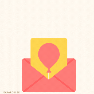 Õhupalliga sünnipäevakaart GIF