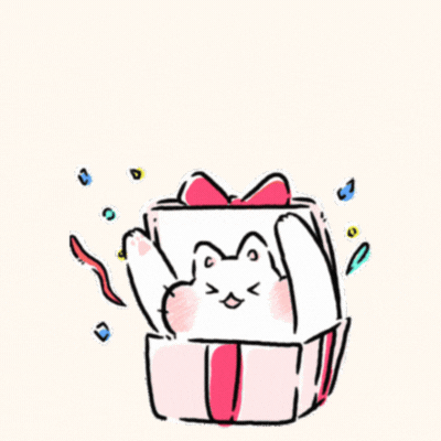 Sünnipäevakaart rõõmsameelse kassiga GIF