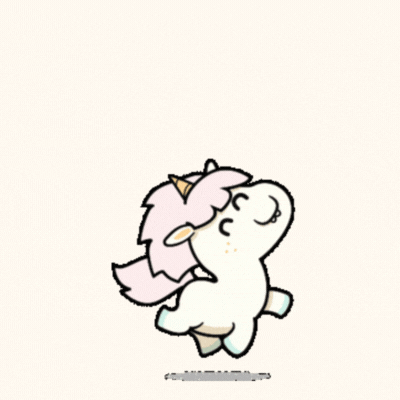 Sünnipäevakaart tantsiva ükssarvikuga GIF