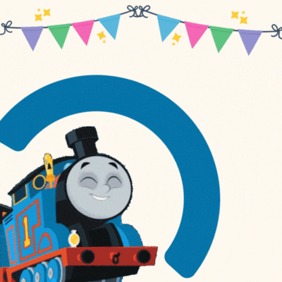 Thomas ja sõprade sünnipäevakaart GIF